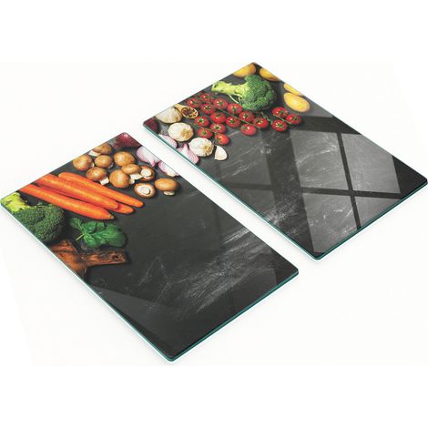 Tableros de vidrio decorativos multifuncionales con estampado de vegetales 2x30x52 cm