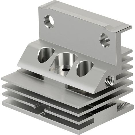 Disipador de calor para hotend de aluminio 28x24x20mm, compatible con Creality K1 y K1 MAX, mejora la refrigeración del bloque calefactor cerámico – Ideal para impresión 3D precisa (1/4)