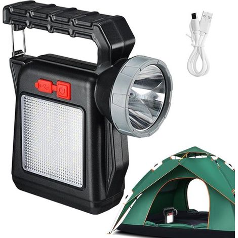 Linterna solar  Linterna compacta de mano recargable para senderismo, tiendas de campaña y exteriores. (1/5)