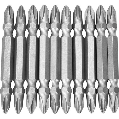 Embouts De Tournevis Magnétiques - Double Extrémité 70mm - Pour Visseuses Électriques - Lot De 10 Pièces (1/5)