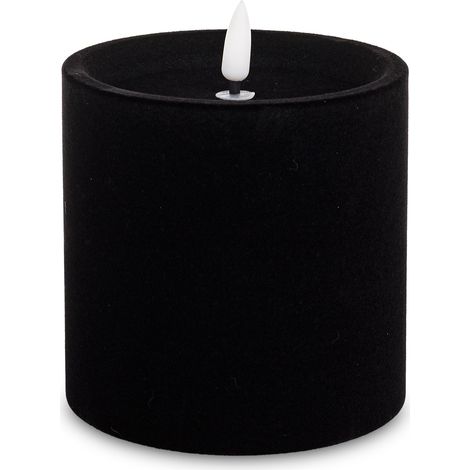Bougie LED avec minuterie, noire, 12,5 x 10 x 10 cm (1/5)