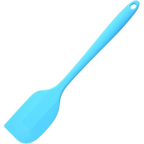 1 grande spatule en silicone (28 x 5 cm) – Ustensile de cuisine et de pâtisserie résistant à la chaleur pour le beurre, la crème à gâteau, le mélange et le raclage – Bleue