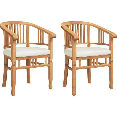 Lot de 2 Chaises de jardin，Chaise d'extérieur Marron 63 x 58 x 89 cm CFW5141723 (1/5)