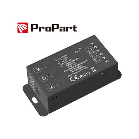 Dimmer RF 1CH20A 12-24VDC con 3 pulsanti
