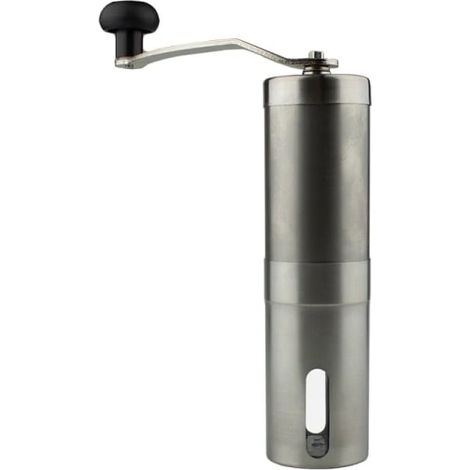Moulin à café manuel en acier inoxydable avec mouture réglable pour expresso, cafetière à piston et café filtre, idéal pour la maison, le bureau et les voyages.-AquaForge (1/5)