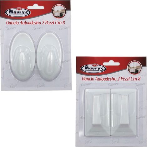 MAURY' GANCI AUTOADESIVI PICCOLI IN CONFEZIONE DA 2 PEZZI DA 8 CM ASSORTITO