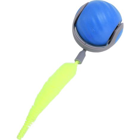Balle interactive intelligente pour chat avec bruitage des dents, résistante aux morsures, qui roule automatiquement et prévient l'ennui. Bleue. (1/5)
