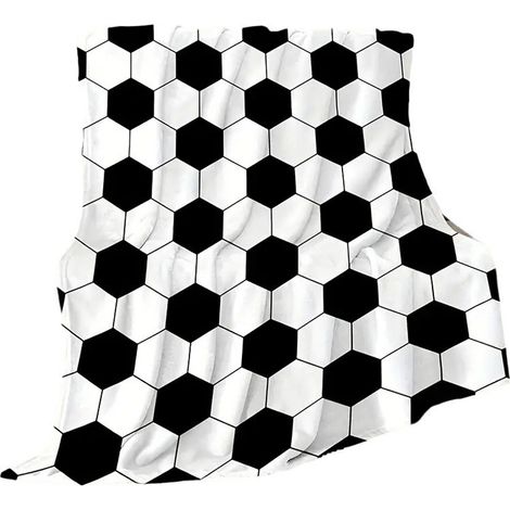 1 Couverture football, microfibre douce, 127x152 cm, thème sport, chambre enfant ado (1/5)