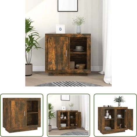 Holz -  Sideboard Räuchereiche 80x40x75 cm (1/5)