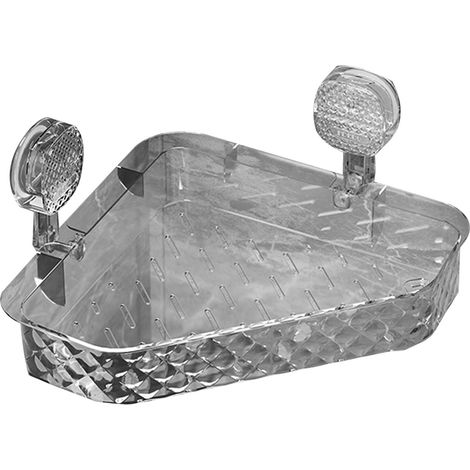 1 étagère de rangement à ventouses, grande capacité, fixation sans perçage sur surface lisse, idéale salle de bain cuisine carrelage verre (1/5)