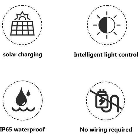 Set mit 2 hängenden LED-Solarleuchten, Glühwürmchen-Effekt, für Garten, Terrasse, Einfahrt, Rasen. (1/5)