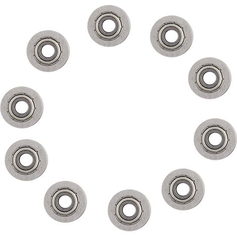 Poulie De Guidage À Billes - U624ZZ - Gorge En U 1 8 Mm - Pour Système De Mouvement Linéaire Sur Rail - 4 X 13 X 7 Mm - Lot De 10 (1/5)