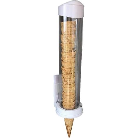 Porte-Cône à Glace Distributeur universel de cônes de crème glacée, support de cône de gaufre, Tube de rangement en plastique (1/5)