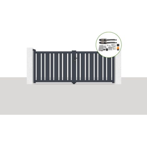 Pack portail battant électrique 300x120cm VEYMONT + Motorisation TANKER B700 (1/5)