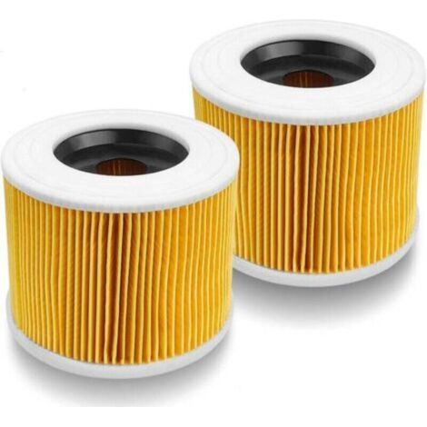 Lot de 2 filtre à aspirateur pour karcher series WD2 WD3 WD3P NT18 MV2 MV3 filtres à cartouche, Filtre de rechange pour Kärcher aspirateurs humides et secs (1/4)