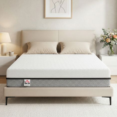 Matelas 140x200cm H3 mi-ferme 20cm d'épaisseur Ergonomique et respirant en mousse à mémoire de forme imprégnée de gel, certifié Oeko-Tex et CertiPUR (1/5)
