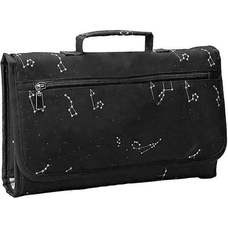 Matelas à langer portable utilisable d'une main pour sac à langer ou table, bébé, noir (1/5)