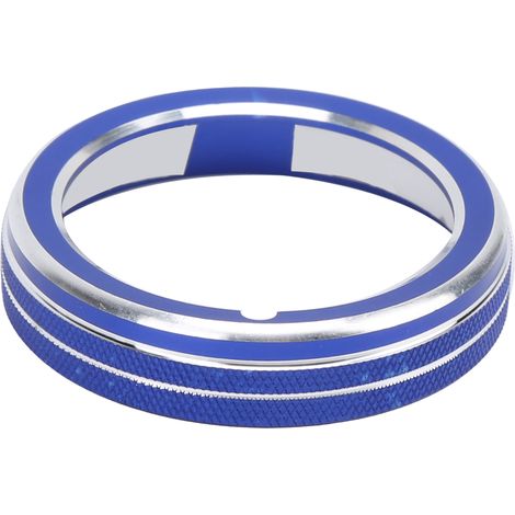Anneau décoratif (bleu) pour bouton de climatisation des modèles Hyundai Elantra 2015-2020. (1/5)