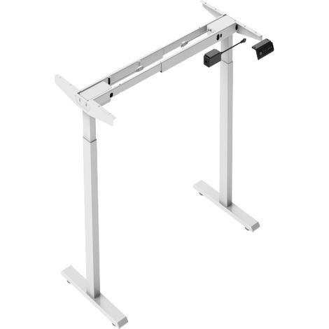 Bureau assis-debout réglable en hauteur pour le télétravail, double moteur, bureau électrique assis-debout 58x180cm avec 4 positions mémorisables (plateau non inclus) (1/5)