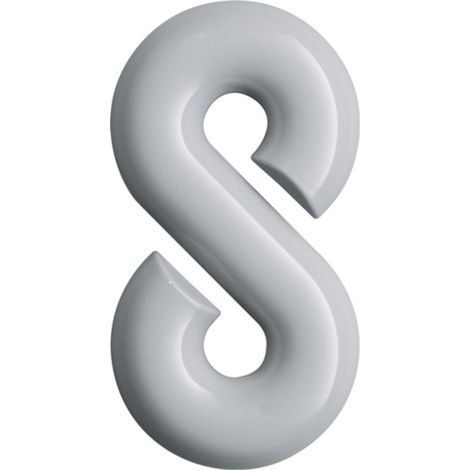 Numéro de maison chiffre 8 en polyamide spécial 99 blanc pur 165 mm D.33 mm (1/3)