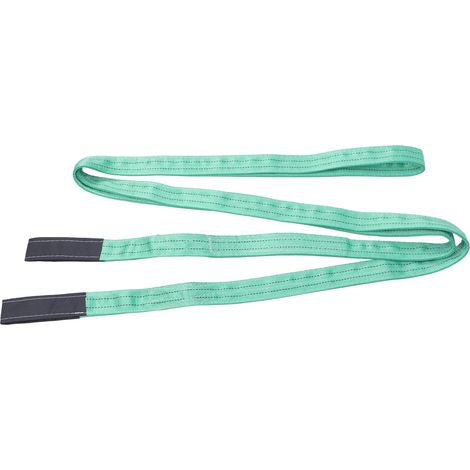 Élingue de levage plate en polyester à double boucle verte 2T 6M pour grues industrielles (1/5)