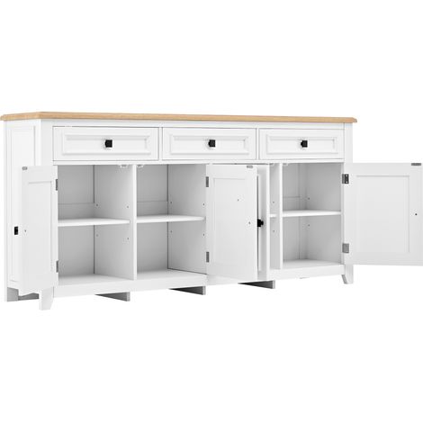 Buffet moderne et simple, meuble de rangement pour salon, 160 L x 35 l x 76 H (cm) (1/5)