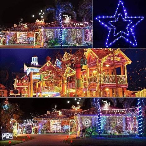Guirlande Lumineuse - - 10M - Solaire - 100 LED - Multicolore - Extérieur (1/4)