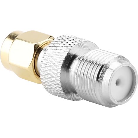 2 Stück SMA-Stecker auf F-Buchse HF-Koaxialadapter, gerader Kupplungsstecker (1/5)