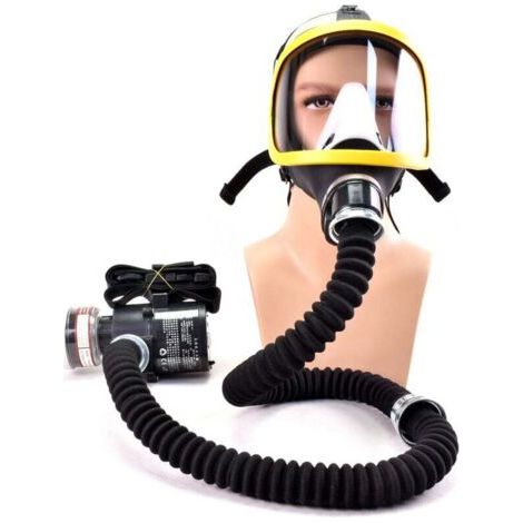 Système d'alimentation en air électrique à courant constant, respirateur contre la poussière de gaz chimique, peinture, spray de pesticides, filtre facial complet en silicone, soudage en labora (1/4)