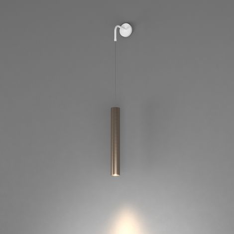 Applique Industrial-Minimal Xeana Metallo Bianco Bronzo 1 Luce Gu10