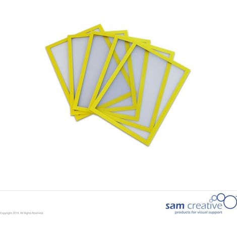 Tableau blanc magnétique Fenêtre A5 jaune set 5 pcs