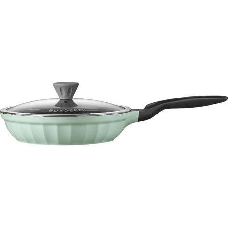 Sartén antiadherente de aluminio BUYDEEM de 25 cm, modelo CP151, color verde acogedor (1/3)