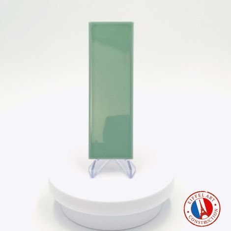 Aelle - Carrelage sol / mur briquette rectangulaire uni vert menthe brillant 5X15 cm FÄRGBLOCK LUCIDO MENTA FGB106L - Vendu par boîte de 0,60 m² (1/5)