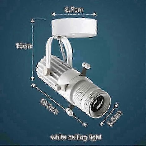 Spot LED de plafond à ouverture réglable et à faisceau variable, 5/7/10/15 W, sur rail, pour bar, restaurant, magasin ou commerce - Blanc YL (1/4)