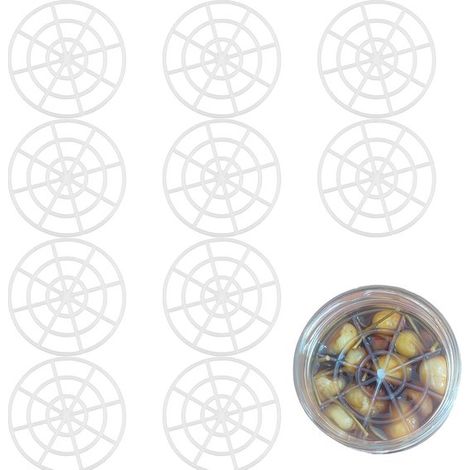 10 pièces - fermentation - pot de fermentation - fermentation pour débutants - grille de fermentation en plastique - poids de fermentation - moule de fermentation - 5,5 cm de diamètre, peut être coupé (1/5)