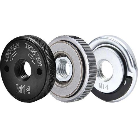 3 Pièces Écrou de Serrage Rapide Meuleuse Ecrou de Serrage Rapide M14 Meuleuse Écrou de serrage rapide SDS Clic M14 pour Disque de Coupe Diamant Meuleuse D'angle Machine de Découpe (1/5)