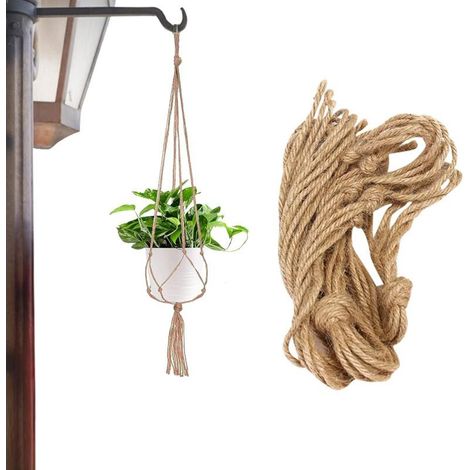 4er-Set Makramee-Hängeampeln, Makramee-Pflanzenampeln, Hängeblumentopfhalter, Makramee-Pflanzenampeln, Hängepflanzentopfhalter aus Baumwollseil, Gartendekoration (1/5)