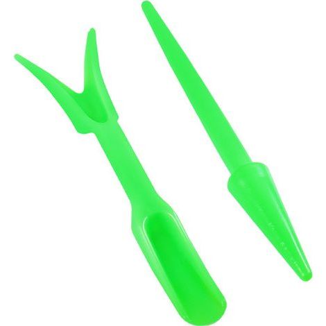 Lntyq Jardin Outil de Plantation à Main,Ensemble d'outils de Jardinage Portables,Bâton de Piquetage et d'une Fourchette,Transplantant Pelle De Jardin Plantation Outils À Main,3 Set (1/5)