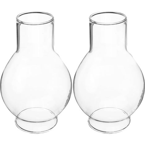 Couvercle de Bougie en Verre Transparent 2pcs Design Coupe-vent, Accessoires pour Bougie en Verre, pour Maison et Mariages, Style Simple et Élégant (1/5)