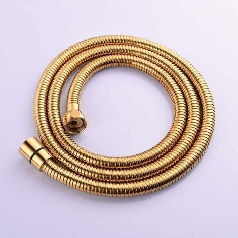 Ulisem2m (78 Zoll) Gold Anti-Knick Flexibler Edelstahl-Duschschlauch mit massivem Messinganschluss (1/4)