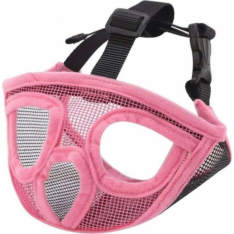 1 muselière chien, réglable, maille respirante, pour chiens à museau court, anti-morsure et anti-aboiement (1/5)