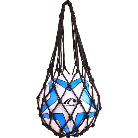 Sac de rangement en filet pour ballons de volley-ball, basket-ball et football, idéal pour tous les sports. (1/3)