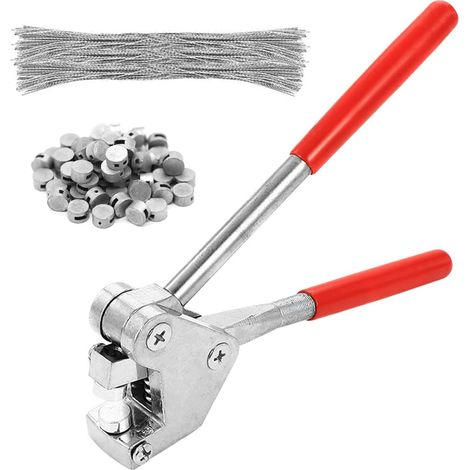 Lot de 165 mm avec 60 joints et fil de plomb pour compteurs électriques, compteur de gaz, pince en plastique de couleur rouge, outil d'étanchéité professionnel avec