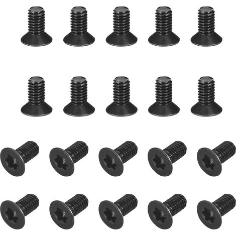 50Pcs Vis Machine Tte Plate Torx M6-1.0x12mm Finition Oxyde Noir (1/5)