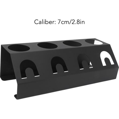 Ortviai Séchoir à Bouteilles 4 Trous en Fer et Silicone Antidérapant pour Sodastream – Noir (1/4)