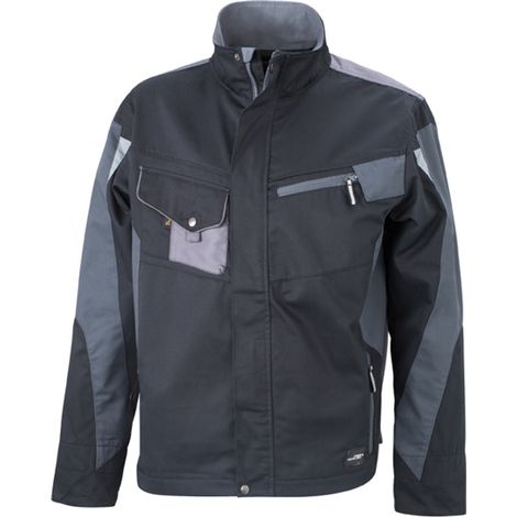 James & Nicholson Arbeitsjacke JN821 Gr. M schwarz/grau (1/5)
