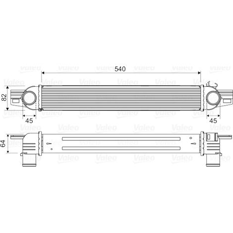 Intercooler, échangeur Valeo 818545 CITROËN 0384-L7 384L7 51790623