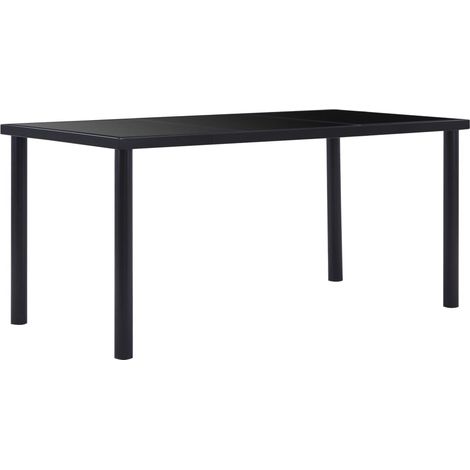 Esstisch Schwarz 160 x 80 x 75 cm Hartglas