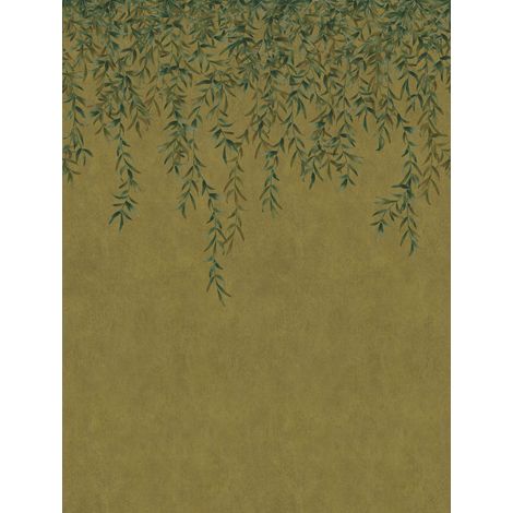 papier peint panoramique feuilles jaune ocre - Sanders & Sanders (1/2)
