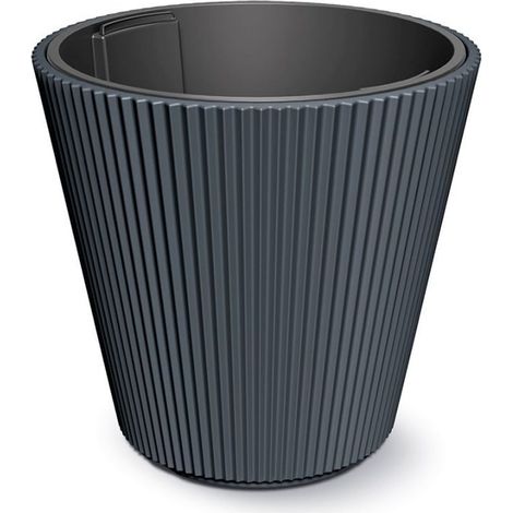 Pot de fleurs MILLY avec insert 46,7 cm - Couleur : anthracite